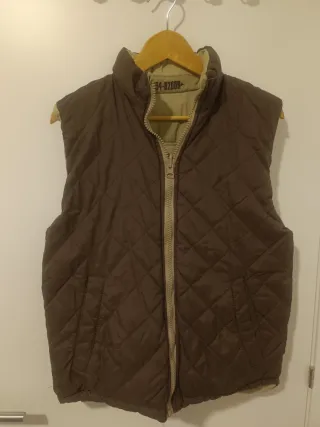 Chaleco acolchado beige hombre