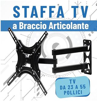 Supporto TV da 23-55 pollici, inclinabile e girevo