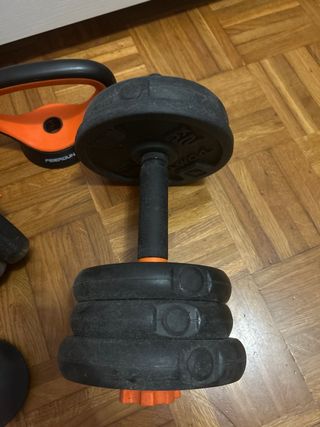 Pesas Mancuernas y Barra Deporte