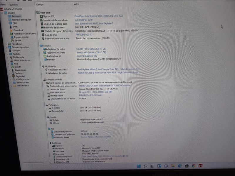 Ordenador Dell Optiplex 3040 i5 Completo afbeelding 6