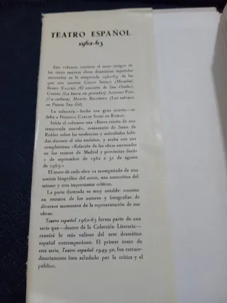 Teatro Español 1962-1963