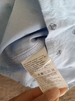 Camicia bimbo Fagottino azzurra fantasia