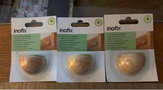 3 Topes de puerta adhesivos madera de haya