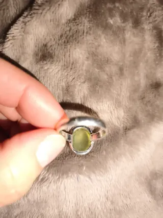 Anillo Prehnita Ovalado