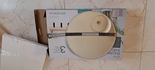 Recibidor madera y espejo