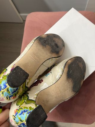 Zapatos de fallera multicolor con lazo