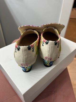 Zapatos de fallera multicolor con lazo