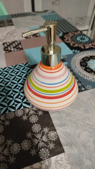 Juego baño cerámica multicolor