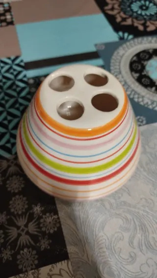 Juego baño cerámica multicolor