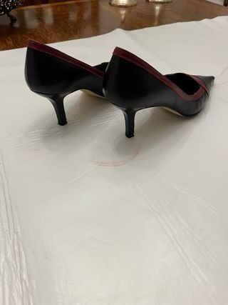 Zapatos Tessa de Baviera Piel Talla 38 Negros/Rojo