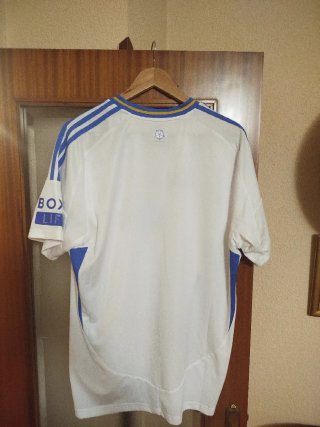 Camiseta Leeds United Adidas XL Blanca y Azul