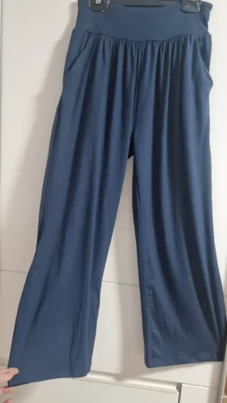 Pantalón ancho azul