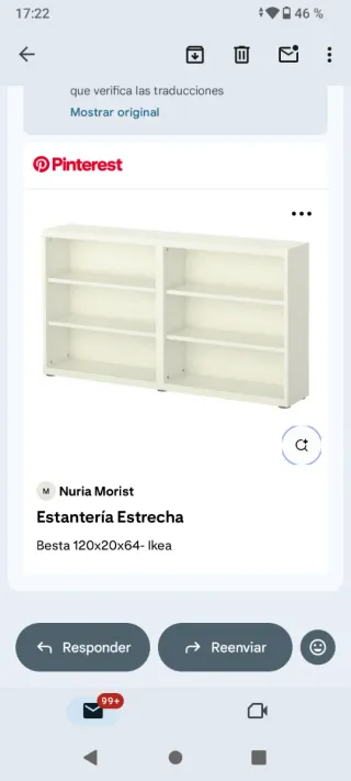 Mueble Besta Ikea 120x20x64 cm
