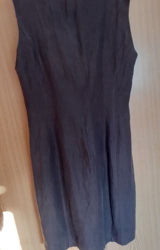 Vestido lino marrón oscuro