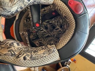 Casco Moto Enduro Naranja y Negro