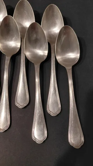 Set 8 cucchiai antichi placcati