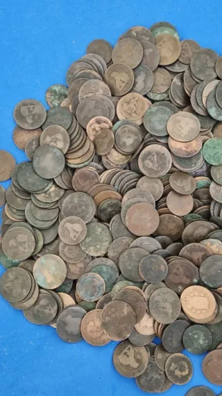 4 kg Monedas Cobre Gob. Prov. y  Alfonso XII-XIII