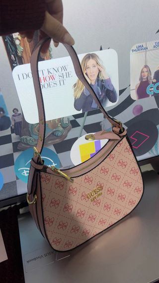 Bolso Guess Rosa y Dorado