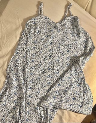 Vestido floral tirantes trenzados