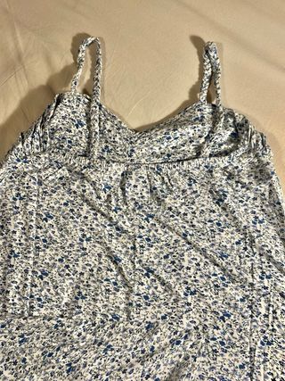 Vestido floral tirantes trenzados