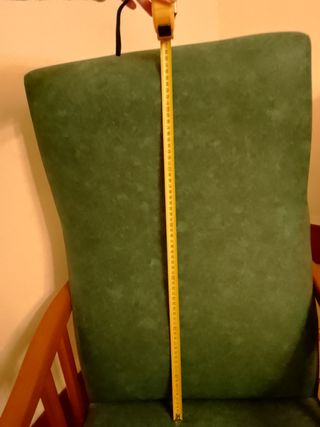 2 Poltrone Vintage in Legno e Tessuto