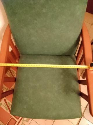 2 Poltrone Vintage in Legno e Tessuto