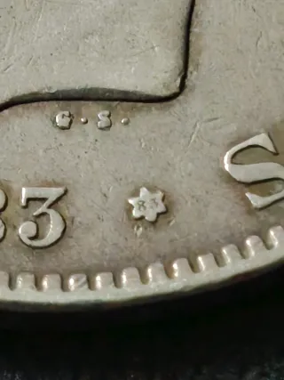 Moneda de plata 5 Pesetas Alfonso XII 1883