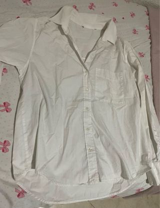 Camisa Zara Blanca Manga Larga