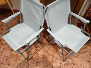 2 Sillas de Playa Plegables y Parasol