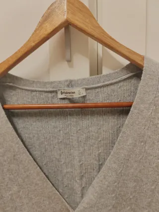 Chaqueta punto Stradivarius gris Talla L