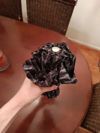 Paraguas plegable a cuadros