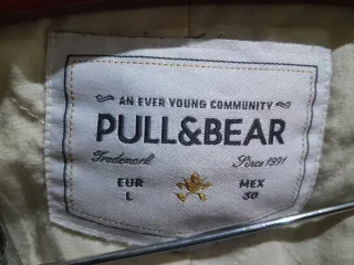 Parka Pull&Bear Beige Entretiempo camel