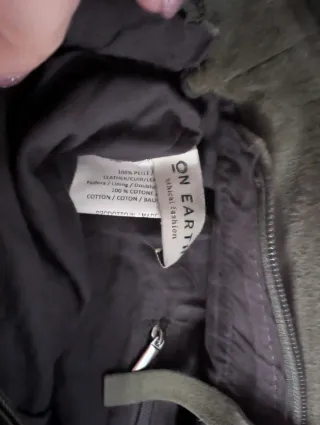 Borsa verde scamosciata con frange