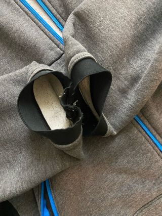 Felpa Nike con cappuccio grigia e blu