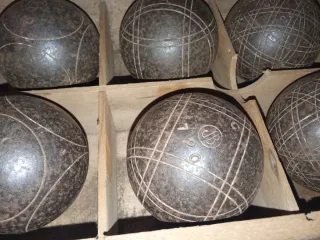 Set 8 Bolas Petanca Vintage Madera