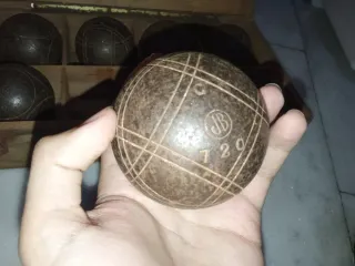 Set 8 Bolas Petanca Vintage Madera