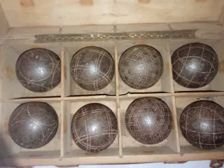 Set 8 Bolas Petanca Vintage Madera