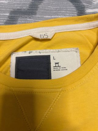 Camiseta G-Star RAW amarilla con logo