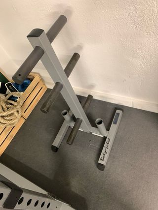 Soporte para discos de pesasy barras olímpicas