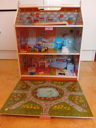 Casa de muñecas de madera para niña