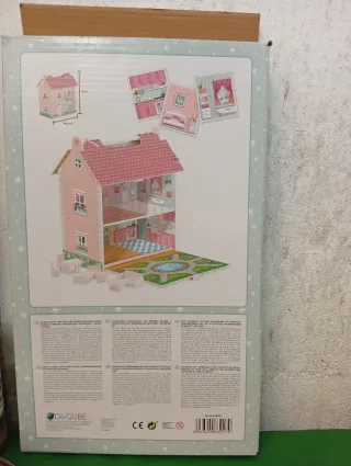 Casa de muñecas de madera para niña
