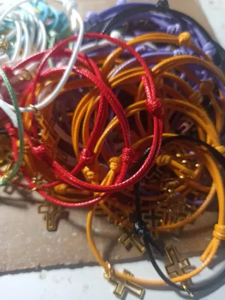 Pulsera Comunión Cruz Dorada