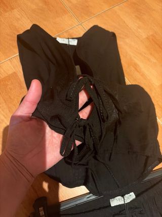 Conjunto top y falda negro talla única