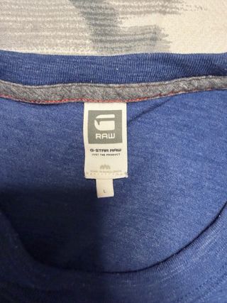 Camiseta G-Star RAW azul con letra A