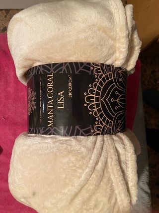 Manta Coralina Lisa 210x230 cm Beige ( es coralina