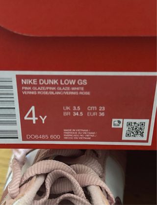 Nike Dunk Low GS Bambina Rosa Bianco