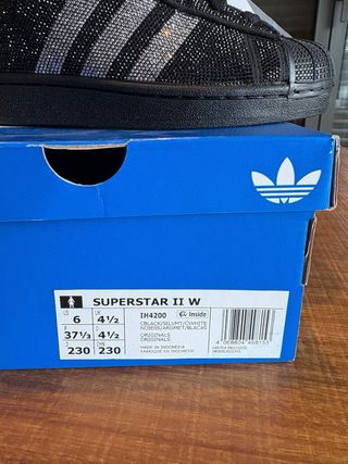 Adidas Superstar Brillo Negro Talla 37 1/3
