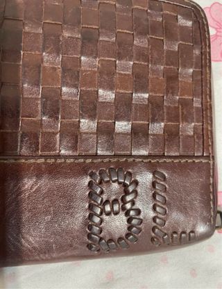 Bimba y Lola Cartera Marrón Tejida Sin Usar