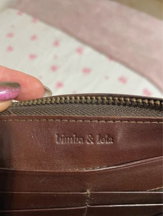 Bimba y Lola Cartera Marrón Tejida Sin Usar