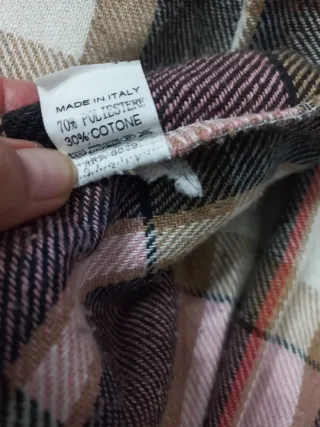 Abrigo cuadros mujer solo puesto una vez